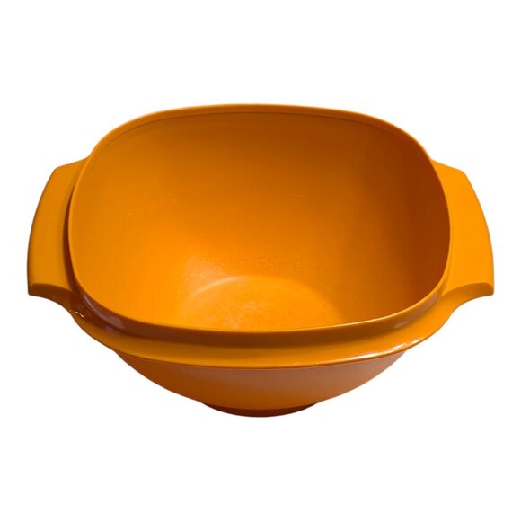 VTG Tupperware Harvest Orange 7" Square Bowl Container 838-4 NO LID USA - Picture 6 of 7